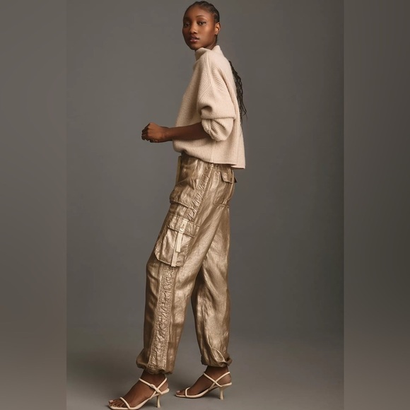 NWT Le Superbe Metallic Super Cargo Pants - Picture 4 of 5